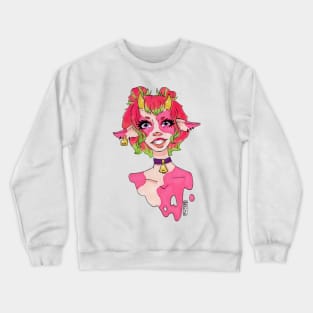 Strawberry cow girl Crewneck Sweatshirt